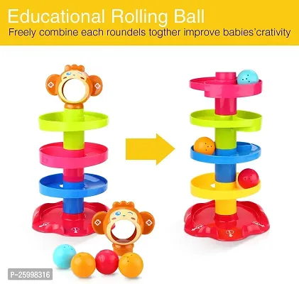 5 Layer Plastic Stack, Drop and Go Ball Drop and Roll Swirling Tower - Brain Development Educational Toys for Baby  Toddlers