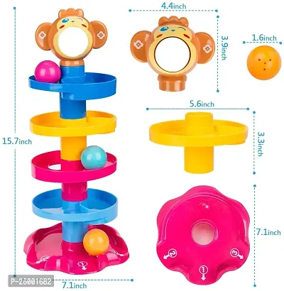 Roll Ball 5 Layer Ball Drop and Roll Swirling Tower for Baby and Toddler Development Educational Toys Stack Drop and Go Ball Ramp 3 Spinning Toy-thumb5