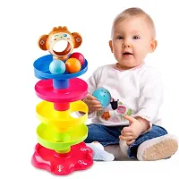 Roll Ball 5 Layer Ball Drop and Roll Swirling Tower for Baby and Toddler Development Educational Toys Stack Drop and Go Ball Ramp 3 Spinning Toy-thumb3