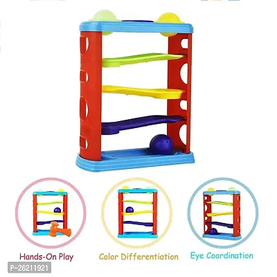 Non Toxic Hammer Knock Ball for Babies and Toddlers - Pound and See The Balls roll Down The ramps for Infants (Multicolour)-thumb3