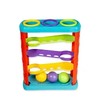 Hammer Knock Ball for Babies and Toddlers - Pound and See The Balls roll Down The ramps for Infants Multicolour-Small-thumb1