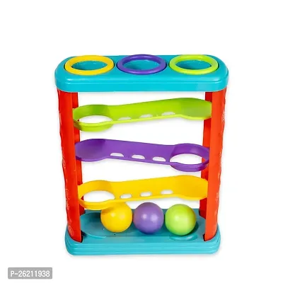 Hammer Knock Ball for Babies and Toddlers - Pound and See The Balls roll Down The ramps for Infants Multicolour-Small-thumb2