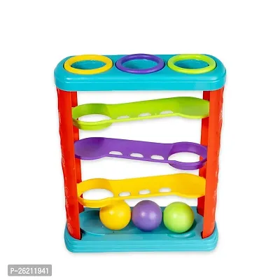 Hammer Knock Ball for Babies and Toddlers - Pound and See The Balls roll Down The ramps for Infants Multicolour-Small-thumb0