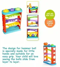 Hammer Knock Ball for Babies and Toddlers - Pound and See The Balls roll Down The ramps for Infants Multicolour-Small-thumb3