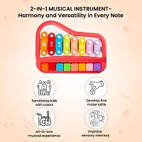 2 in 1 Baby Piano Xylophone Toy for Toddlers 1-3 Years Old, 8 Multicolored Key, Keyboard Xylophone Piano, Musical Learning Instruments Toy for Kids(Girls  Boys)-thumb1