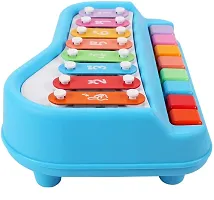 2 In 1 Baby Piano Xylophone Toy For Toddlers 1-3 Years Old|Preschool Educational Musical Learning Instruments Toy 8 Multicolored Keyboard Xylophone Piano-thumb2