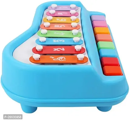 2 In 1 Baby Piano Xylophone Toy For Toddlers 1-3 Years Old|Preschool Educational Musical Learning Instruments Toy 8 Multicolored Keyboard Xylophone Piano-thumb3