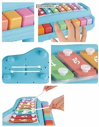 2 In 1 Baby Piano Xylophone Toy For Toddlers 1-3 Years Old|Preschool Educational Musical Learning Instruments Toy 8 Multicolored Keyboard Xylophone Piano-thumb4