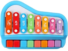 2 In 1 Baby Piano Xylophone Toy For Toddlers 1-3 Years Old|Preschool Educational Musical Learning Instruments Toy 8 Multicolored Keyboard Xylophone Piano-thumb3