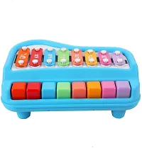 2 in 1 Big Piano Xylophone Musical Toy for Kids (Age 3+) with 8 Keys, 2 Sticks, Keyboard Xylophone Piano - Preschool Musical Learning Instruments Gift Toy for Baby, Kids, Girls, Boys - Blue-thumb1