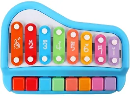 2 in 1 Big Piano Xylophone Musical Toy for Kids (Age 3+) with 8 Keys, 2 Sticks, Keyboard Xylophone Piano - Preschool Musical Learning Instruments Gift Toy for Baby, Kids, Girls, Boys - Blue-thumb4