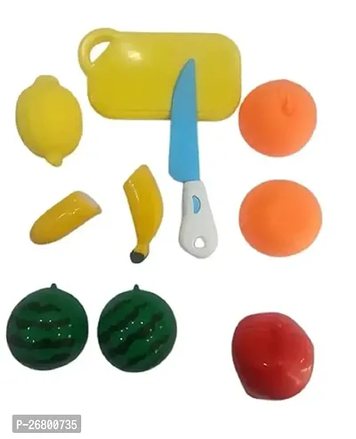 Sliceable Cutting Fruit Vegetable Toys with Chopping Board  Knife Play Set for Kids