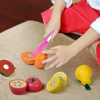 Sliceable Cutting Fruit Vegetable Toys with Chopping Board  Knife Play Set for Kids-thumb4