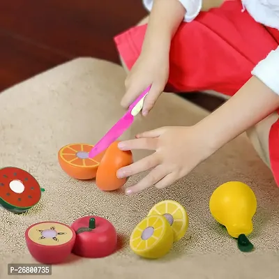 Sliceable Cutting Fruit Vegetable Toys with Chopping Board  Knife Play Set for Kids-thumb5