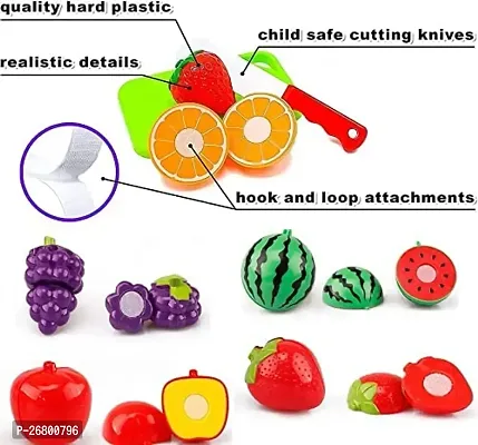 Sliceable Cutting Fruit Vegetable Toys with Chopping Board  Knife Play Set for Kids-thumb4