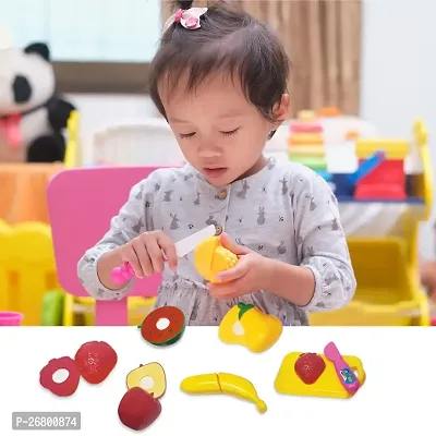 Sliceable Cutting Fruit Vegetable Toys with Chopping Board  Knife Play Set for Kids-thumb0