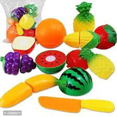 Sliceable Cutting Fruit Vegetable Toys with Chopping Board  Knife Play Set for Kids-thumb2