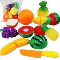 Sliceable Cutting Fruit Vegetable Toys with Chopping Board  Knife Play Set for Kids-thumb1