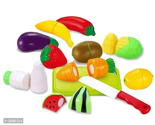 Kids Mandi Fruits Play Set Toys | Realistic Sliceable Cutting Fruit Toy | Pretend Role Playset-thumb0
