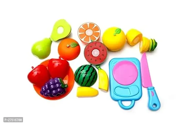 Kids Boys and Baby Girls Kids ABCD Learning Toys Cushion with Realistic Sliceable Fruits and Vegetables Cutting Play Toy-thumb2