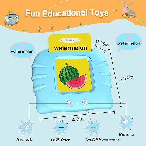 Toys Educational Learning Talking Flash Cards for 2 Year Old Kids