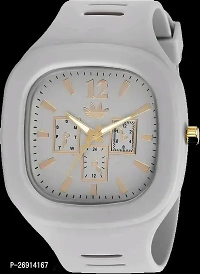 Stylish White Analog Watch For Men-thumb0