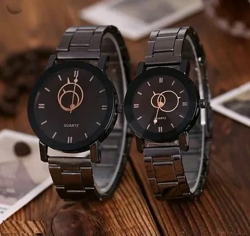 Stylish Metal Analog Watches Combo Pack Of 2