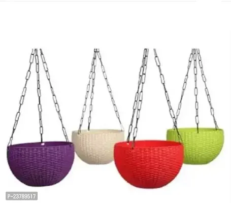 Garden Hanging Euro Basket Plant Conatiner Pot Pack 4