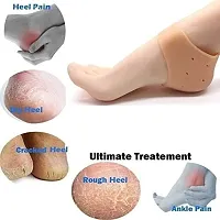 Varkaus Silicon Heel Protector Pain Relief anti crack Socks set for Women  Men-thumb2