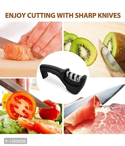 4-In-1 Kitchen 3-Stage Knife Sharpener Helps Repair, Restore, Polish Blades