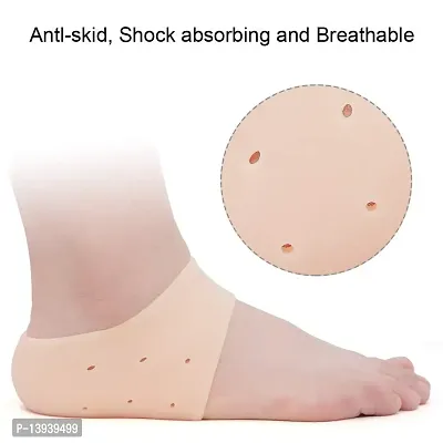 Varkaus Silicone Anti Heel Socks for Swelling | Pain Relief | Foot Care | Moisturizing Heel Pads | Ankle Support Care Protector For Men's  Women's-thumb4