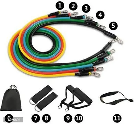 Power Resistance Bands 11 in 1 for Home, Office, Outdoor Gym Equipment Exercise Belt-thumb0