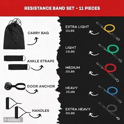 Power Resistance Bands 11 in 1 for Home, Office, Outdoor Gym Equipment Exercise Belt-thumb3