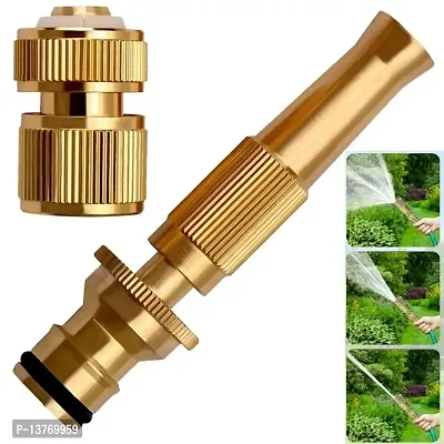 Pure-BRASS Water Spray Nozzle 1/2, Adjustable Spray