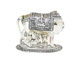 Kamdhenu Cow With Calf And Krishna Ji Showpiece-thumb2