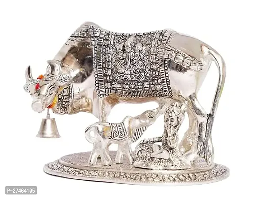 Kamdhenu Cow With Calf And Krishna Ji Showpiece-thumb4