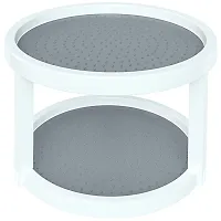 Double Layer Rotating Tray | Lazy Susan Rotating Spice Storage Rack Organizer Shelf for Kitchen or Multipurpose-thumb4