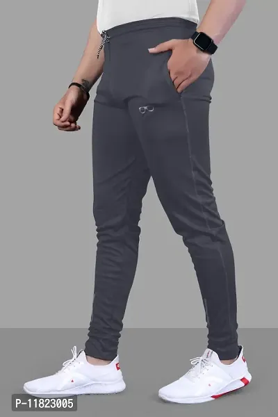 Stylish Grey Cotton Spandex Solid Regular Track Pants For Men Pack Of 2-thumb3