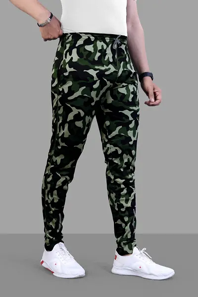 Stylish Cotton Spandex  Regular Track Pants For Men