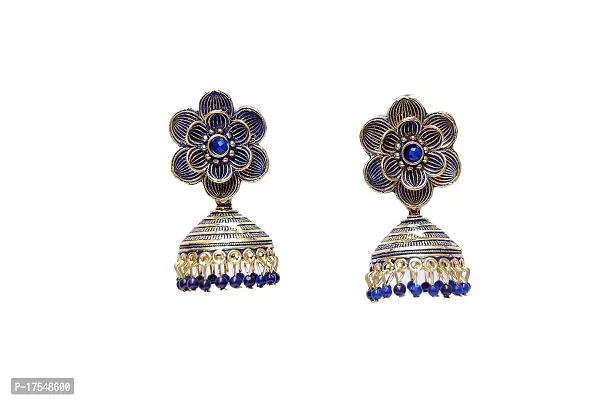 Shritesh Fashion Naira Inspired Traditional Studded Big Jhumka Jhumki Earrings For Women  Girls