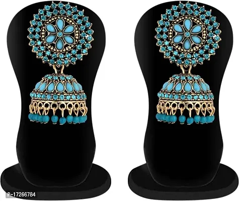 Beautiful Metal Jhumkas Earrings For Women-thumb0