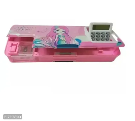 Pink Mermaid Plastic Pencil Box-thumb0