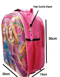 Kshyam 3D Barbie Girls Barbie Dolls Pink Princess Kids School Bag Soft Plush Backpacks Cartoon Boys Girls Baby Kids School/Nursery/Picnic/Carry/Travelling Bag - 2 To 5 Year Age To Keep Water Bottle Lunch Box Stationary Gift Items (Small Size Upto 5 Years)-thumb4