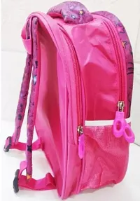 Kshyam 3D Barbie Girls Barbie Dolls Pink Princess Kids School Bag Soft Plush Backpacks Cartoon Boys Girls Baby Kids School/Nursery/Picnic/Carry/Travelling Bag - 2 To 5 Year Age To Keep Water Bottle Lunch Box Stationary Gift Items (Small Size Upto 5 Years)-thumb2