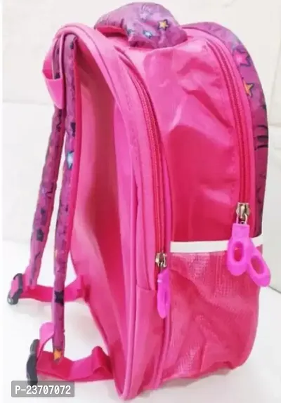 Kshyam 3D Barbie Girls Barbie Dolls Pink Princess Kids School Bag Soft Plush Backpacks Cartoon Boys Girls Baby Kids School/Nursery/Picnic/Carry/Travelling Bag - 2 To 5 Year Age To Keep Water Bottle Lunch Box Stationary Gift Items (Small Size Upto 5 Years)-thumb3