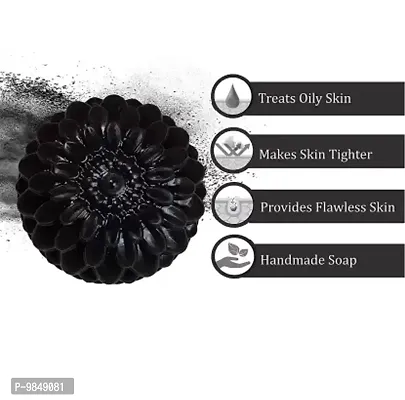 Charcoal soap for pimples  Natural skin care soap100GM PACK OF 3-thumb2