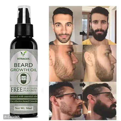 100% Natural Beard Growth Oil- For Stimulating fast Beard Growth Hair Oil-thumb0