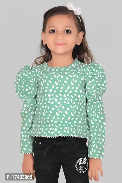 Green Top For Baby Girls Cotton  Fabric Best for Summer-thumb0