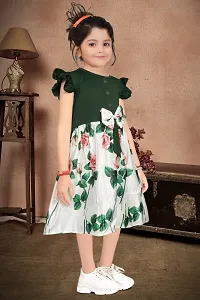 GREEN SATIN BABY FROCK-thumb4