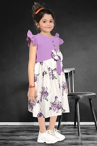 Purple Cottan Frock,FROCK FOR GIRL,kids wear,kids frock,kids dreess,baby cloth,baby frock-thumb2